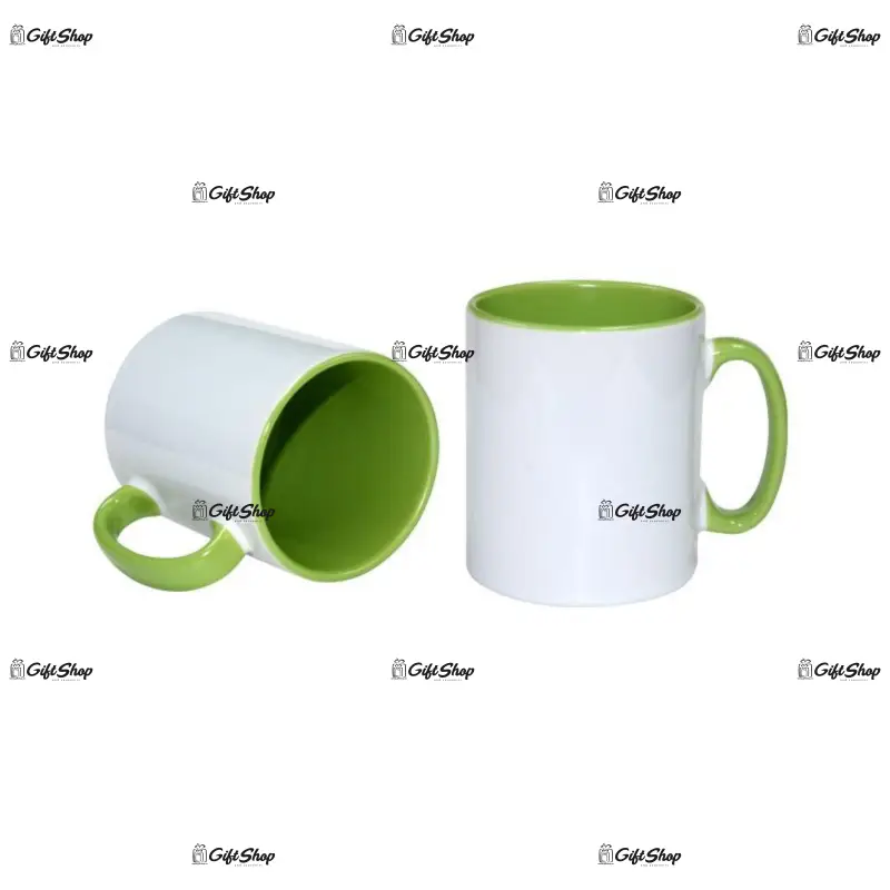 .cana interior maner verde deschis, din ceramica, personalizata